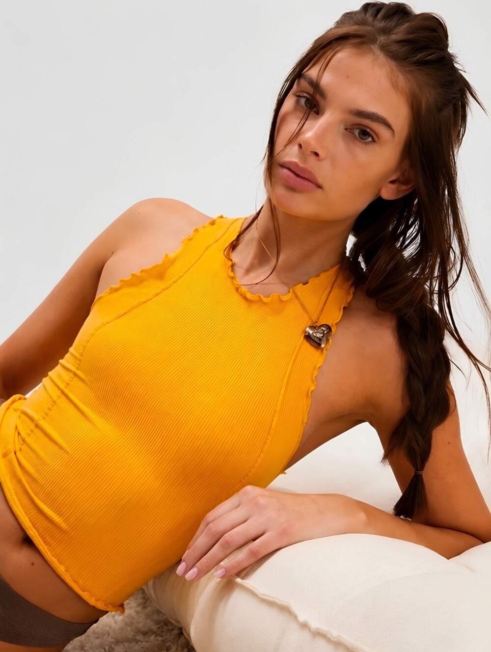 NWT Free People Intimately Better This Way Tank Top Citrus Grove M/L